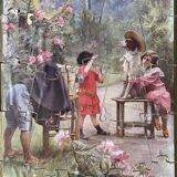 Box of 3 puzzles 1900