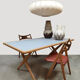 Vintage Hans J. Wegner sawhorse dining table AT303 Andreas Tuck