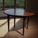 Round table in raw wood