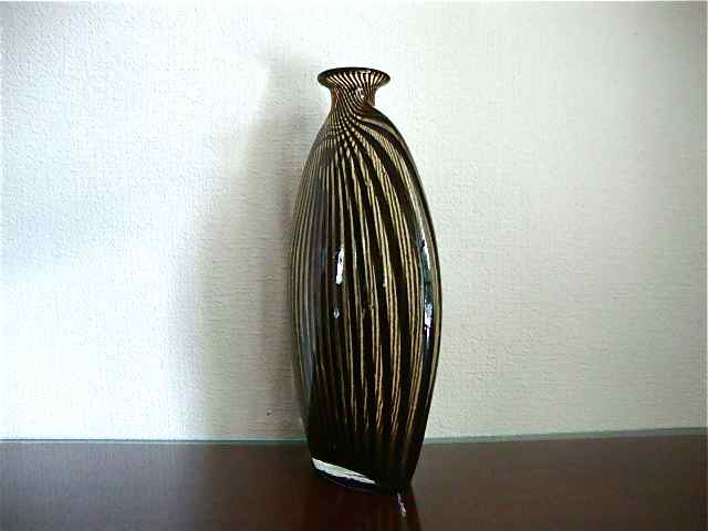 Vase soliflore in blown glass, art deco style
