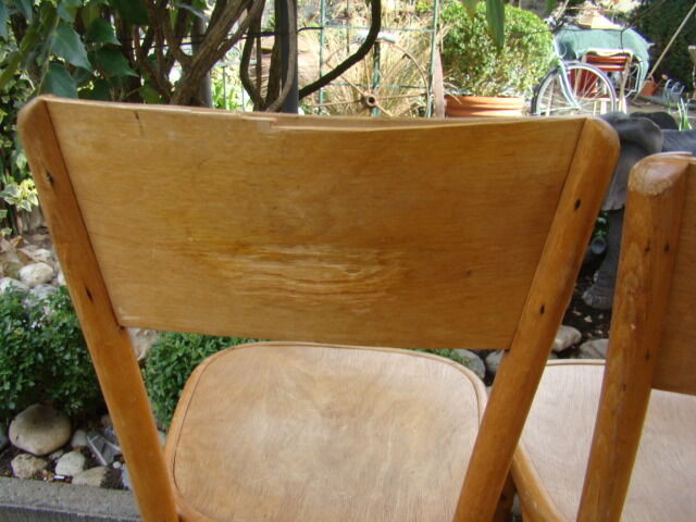 Lot of six old bistro chairs