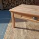 Table de ferme basse en bois brut