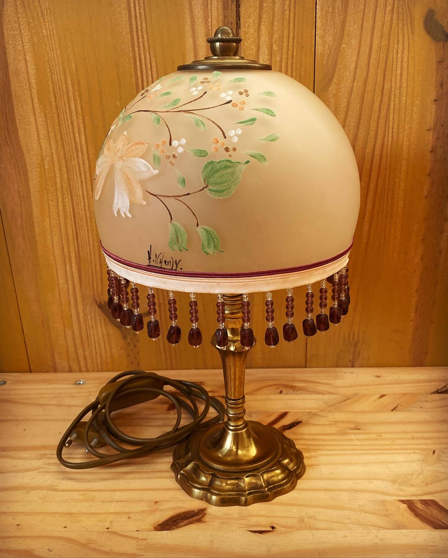 Bedside lamp signed Annick Naudy