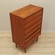 Teak chest of drawers, Danish design, 1970s, production: Denmark