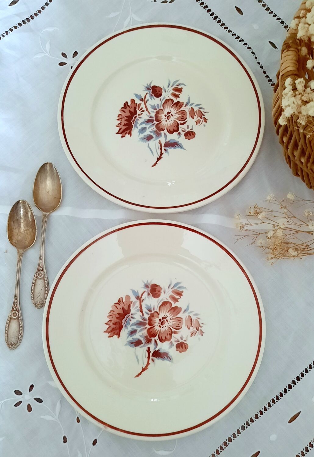 Mismatched dessert plates