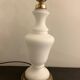 Lamp foot in Opaline de Sèvres and brass, 1950