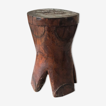 Wooden elephant foot stool