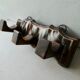 Wall hanger in burnt pine and cow skin