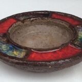 Empty cup pocket in stoneware and vitrified glass, 60s