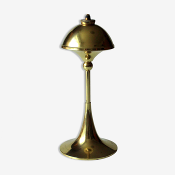 Danish design brass oil lamp, marked with 1007/80, vintage from the 1970s