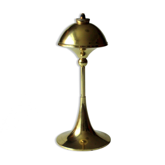 Danish design brass oil lamp, marked with 1007/80, vintage from the 1970s