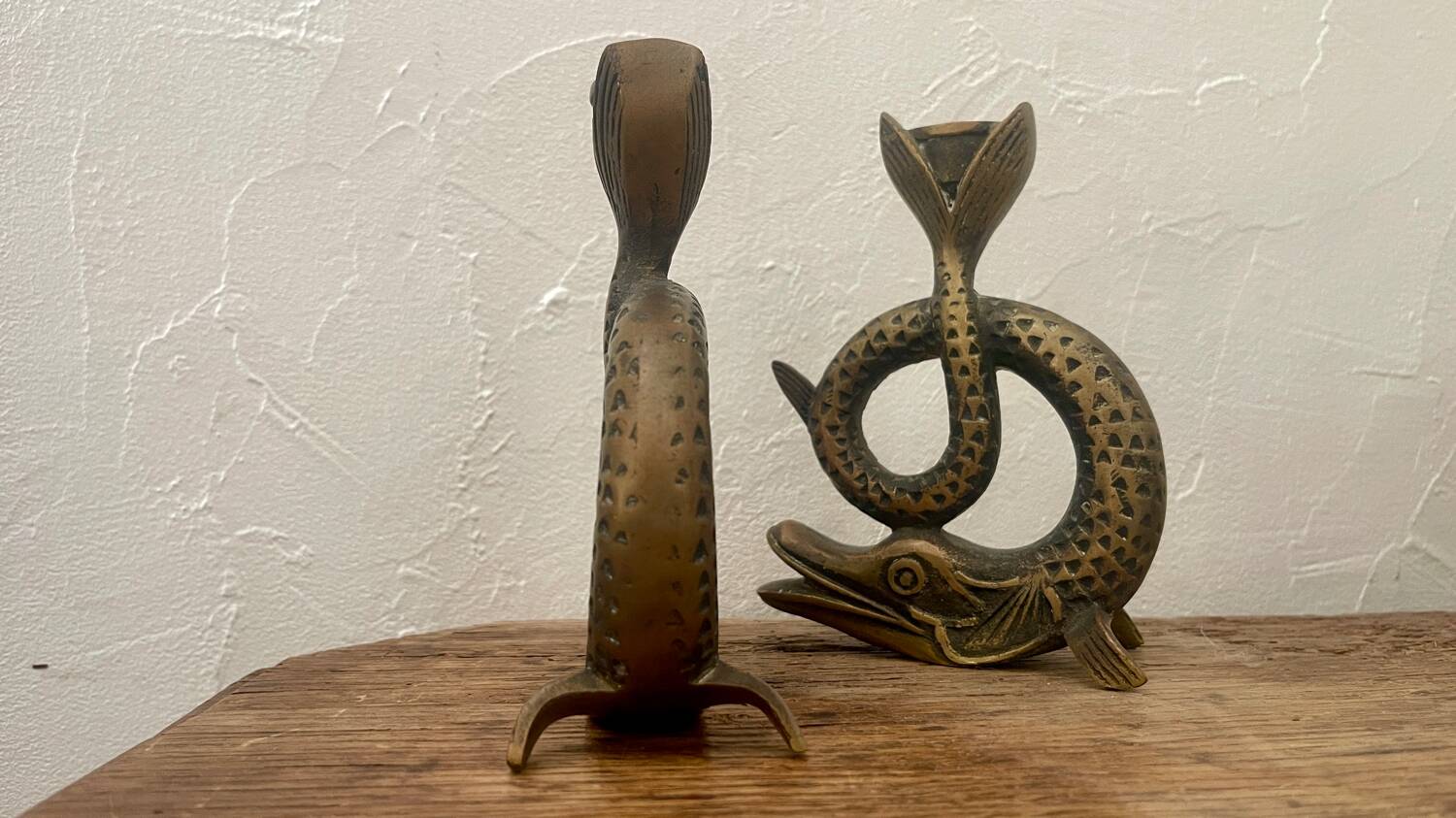 Pair of bronze candlesticks from the late 1950s