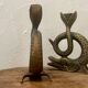 Pair of bronze candlesticks from the late 1950s