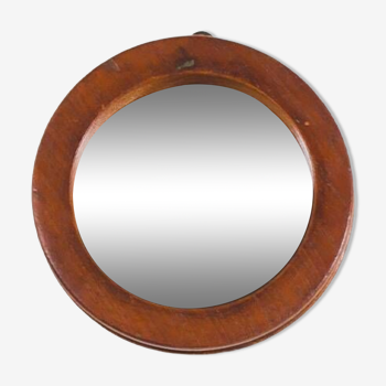 Small decorative wooden mirror