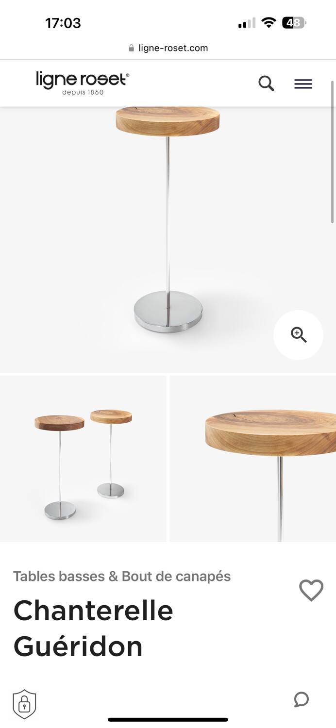 Ligne Roset Chanterelle pedestal table