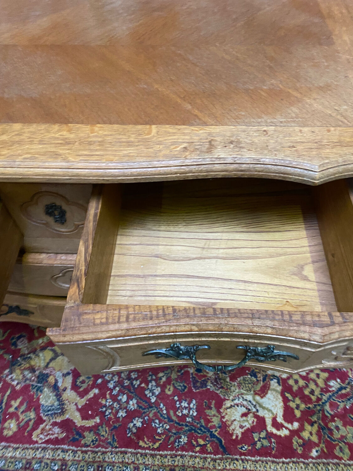 Louis XV style cherry chest of drawers