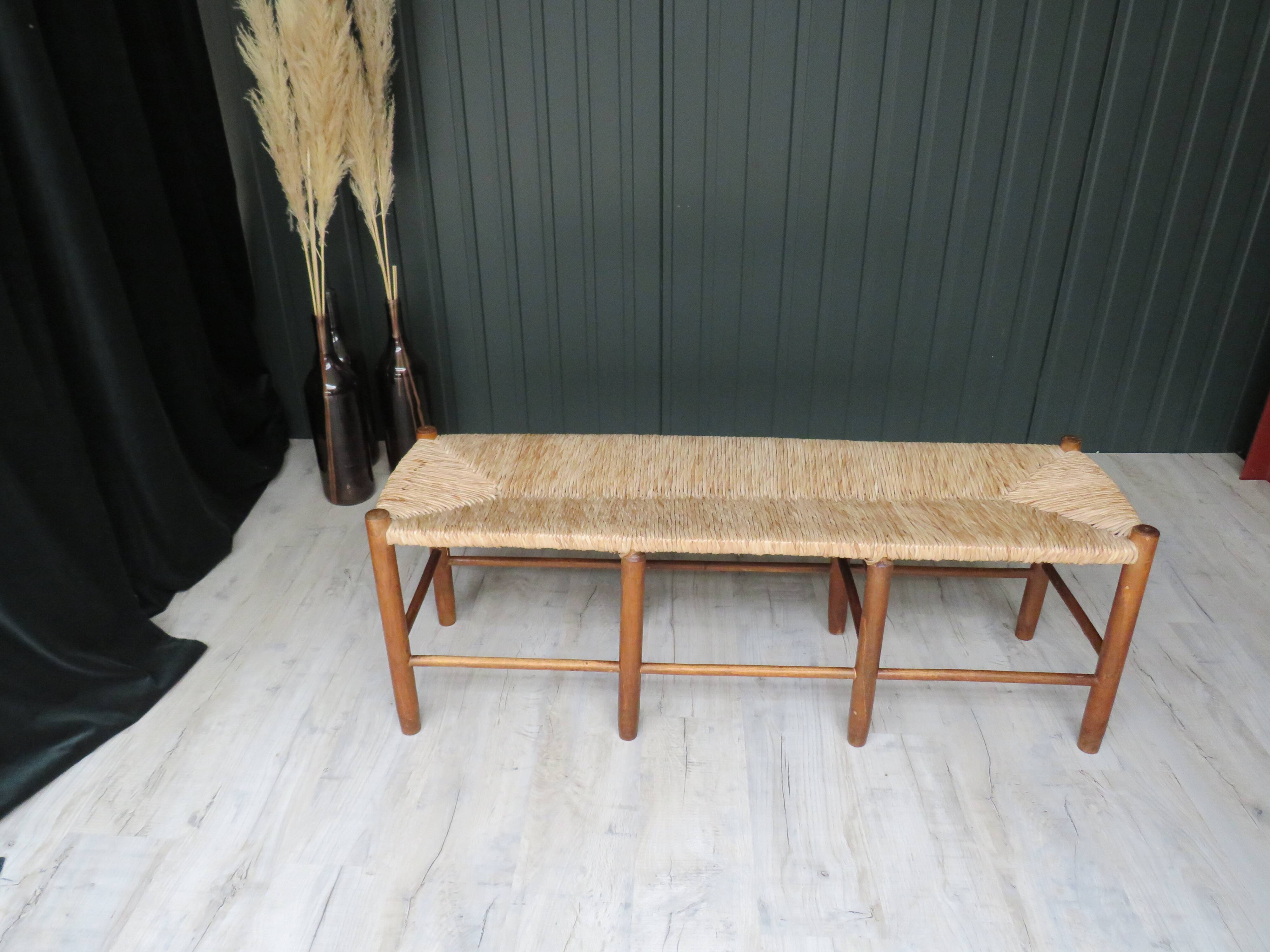 Ancient straw bench