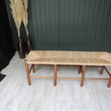 Ancient straw bench