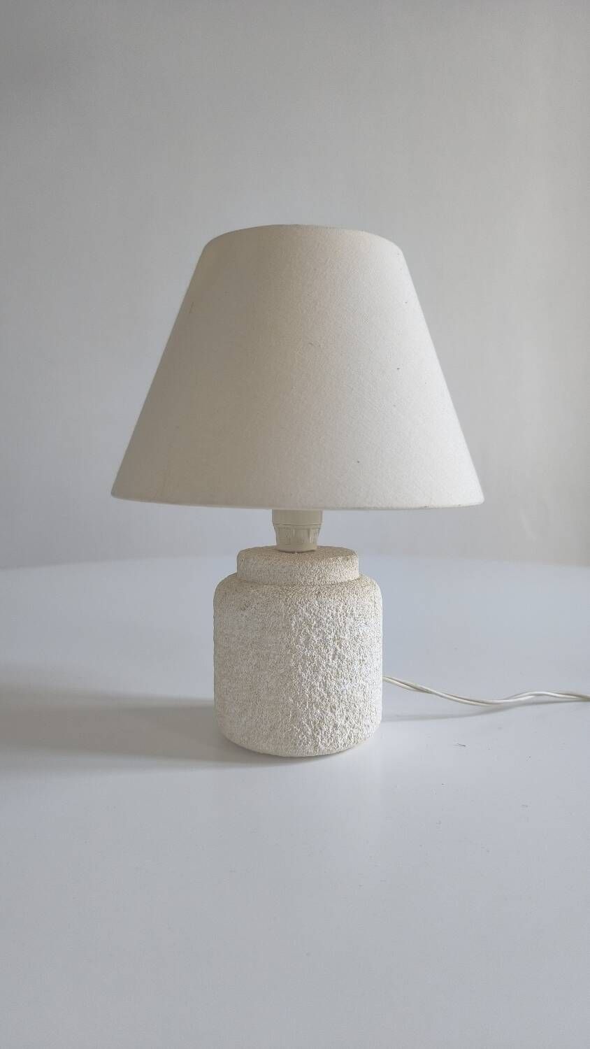 Small French lamp from the 1960s carved in stone