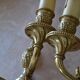 2 sculpted bronze wall lights