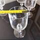 6 diamond-stemmed crystal glasses