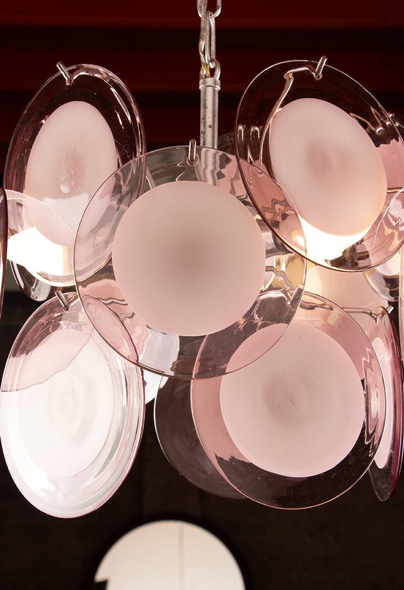 "Space Age" chandelier in Murano glass by Gino Vistosi 1970.
