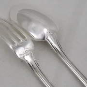 Christofle Vendôme Shell, cutlery set 49 pieces, silver-plated knives.