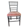 Small Napoléon III chair in black bamboo with a red velvet seat.