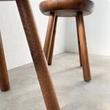 4 hammered brutalist stools