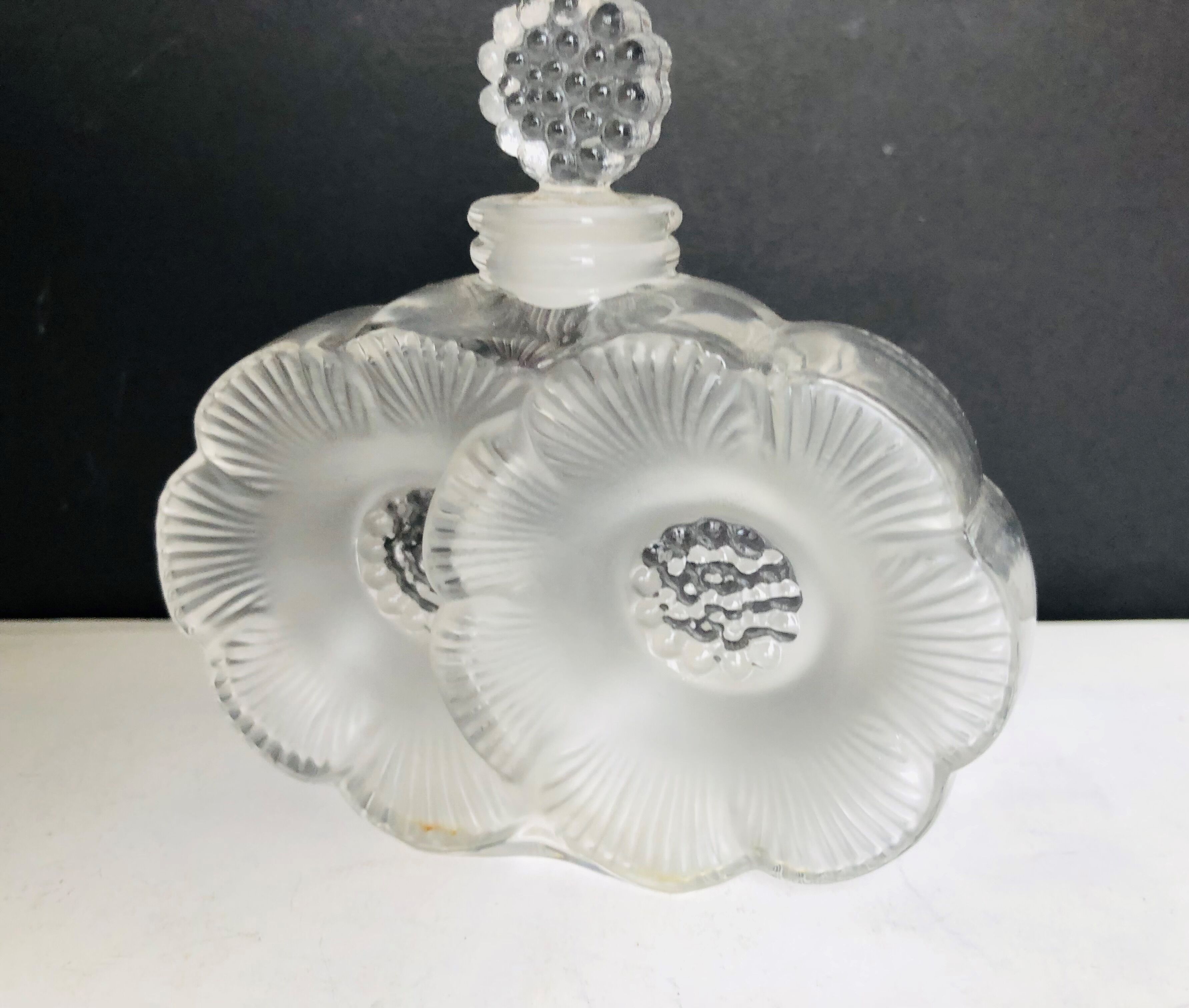 Lalique crystal perfume bottle