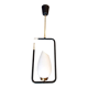 Maison Lunel pendant lamp in black metal, gilded brass and opaline 1960.