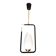 Maison Lunel pendant lamp in black metal, gilded brass and opaline 1960.