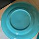 Turquoise blue earthenware plates