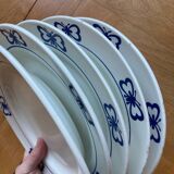 Blue butterfly patterned dinner plates