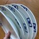 Assiettes plates décor papillon bleu