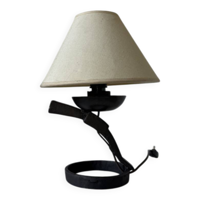 Lampe brutaliste métal années 50