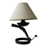 Lampe brutaliste métal années 50