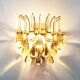 Gilt and crystal glass teardrop sconce by Christoph Palme