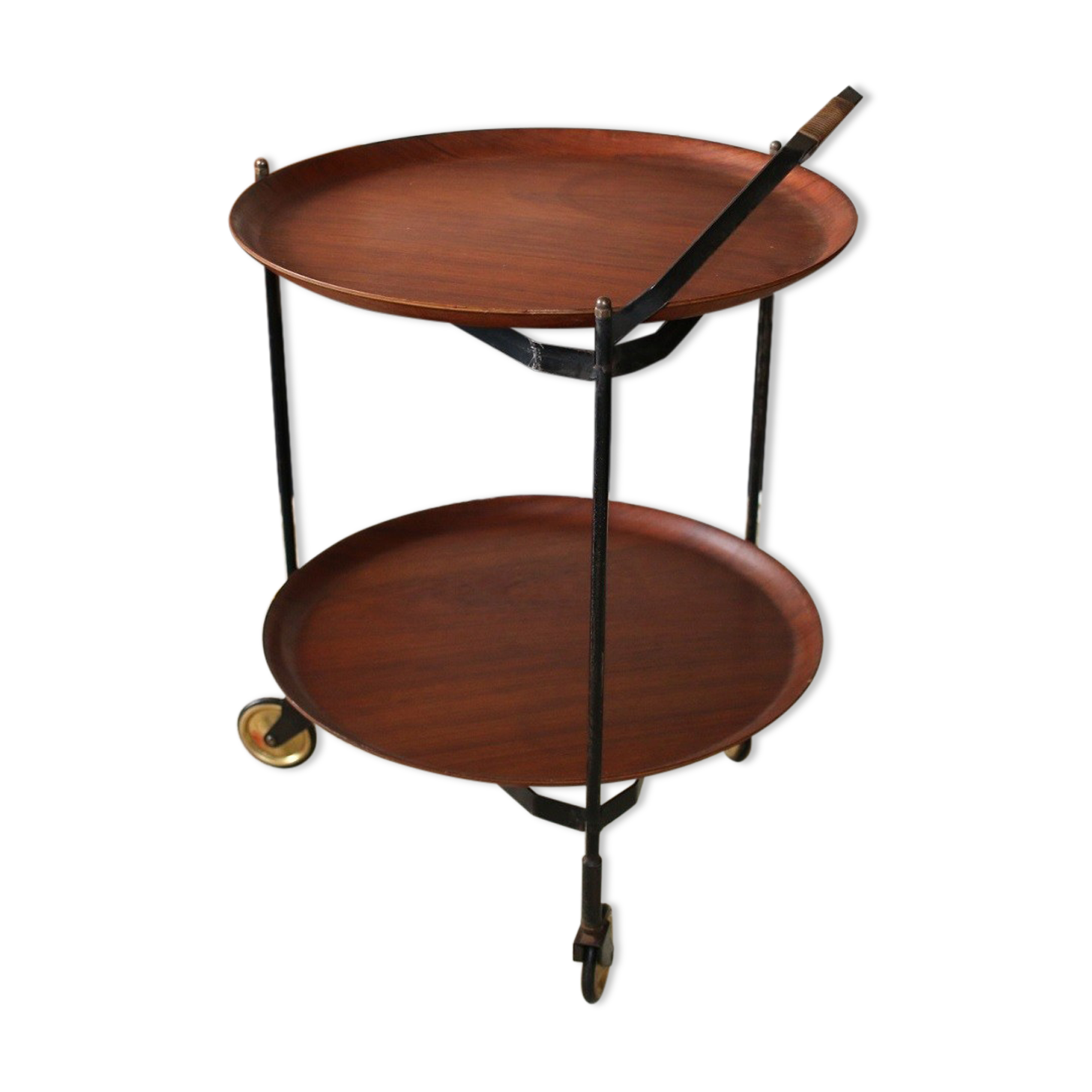 Swedish teak foldable serving trolley by Ary Fanerprodukter, 1960s