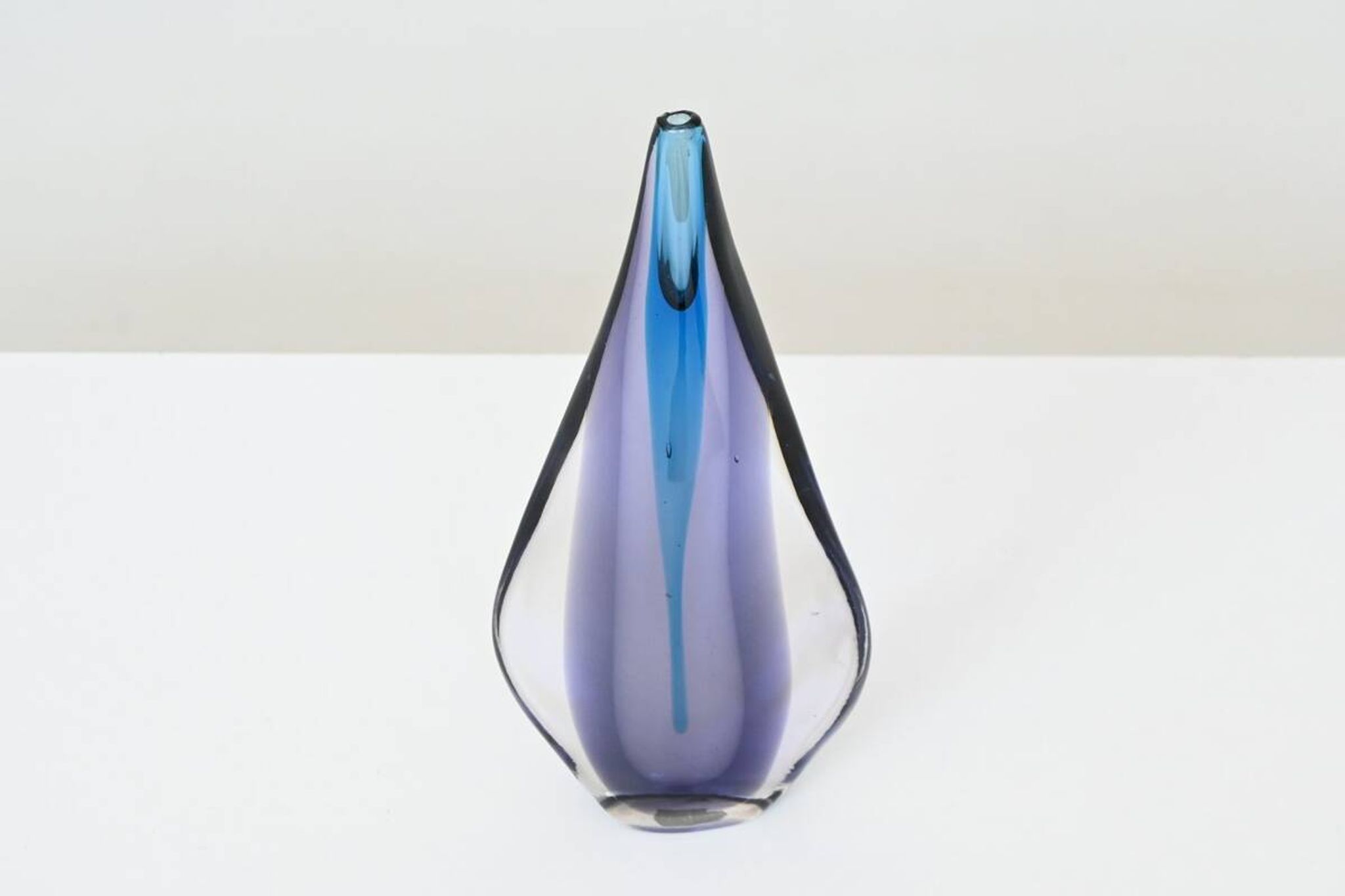 Flavio Poli Sommerso "Teardrop" vase Murano glass Seguso Italy 1960