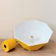 Vintage Bakelite origami-shaped yellow pendant light