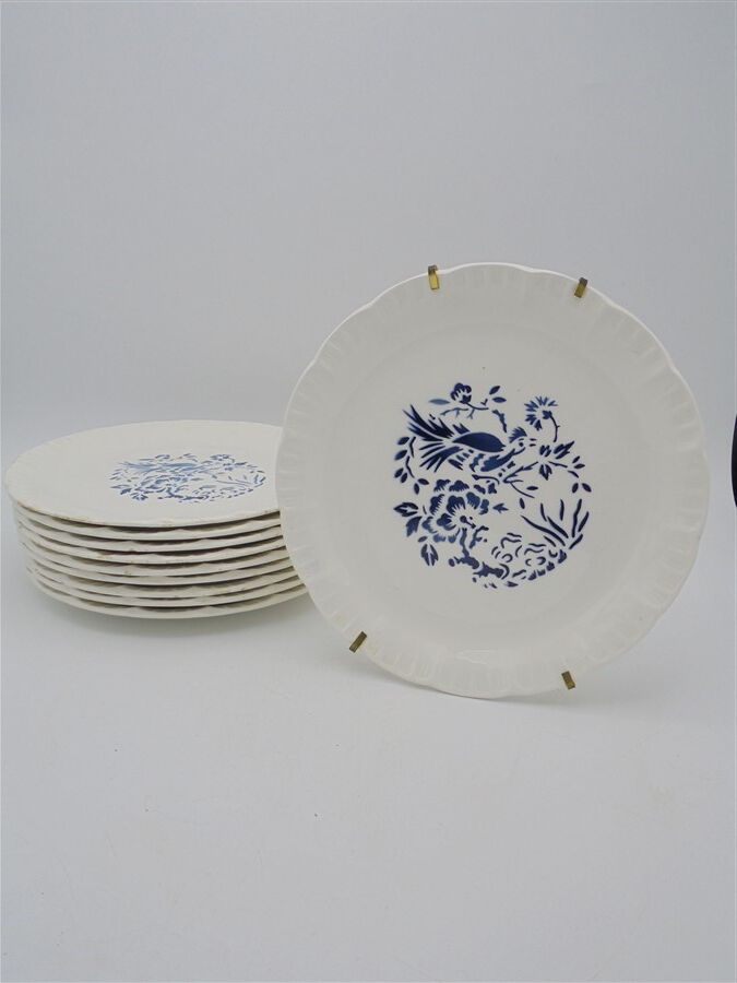 Touraine Digoin x 10 dessert plates