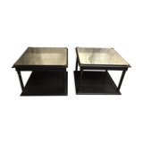 Tables basses bois noirci