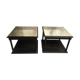 Tables basses bois noirci