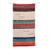Tapis artisanal tissé main en coton recyclé -Multicolor -