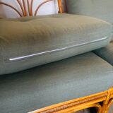 Banquette rotin 3 places