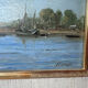 Table by Gérard Roux known as "Rouxe" – Animated marine scene, oil on canvas.