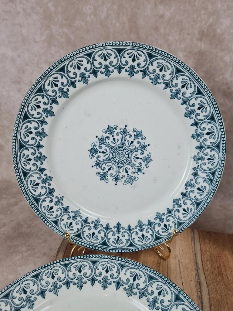 Set of 6 flat plates Badonviller – "oriental" model
