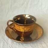4 cups a cafe and under cups in faience of jersey