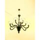 Lustre italien contemporain en verre noir
